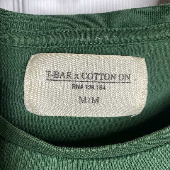 T Bar Cotton On Bronx NYC T Shirt Green Yellow Size Medium - Picture 4 of 6